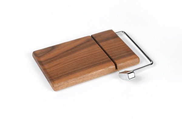 Solid Black Walnut Large Wire Cheese Slicing Board Cheese Slicer