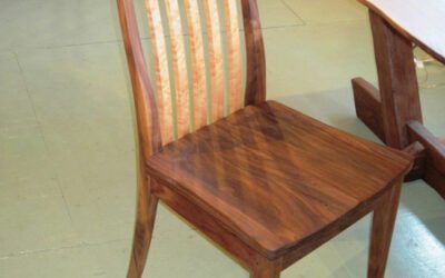 Black Walnut Swept Back Chair – $850