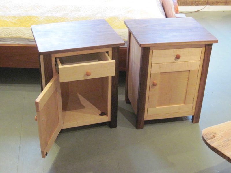 BLACK WALNUT and TIGER MAPLE SIDE TABLES