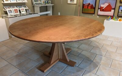 Curly Cherry Table on Pedestal Base $3800