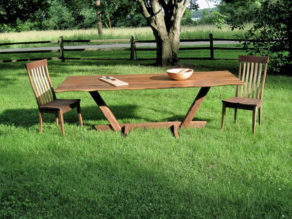 “LIVE EDGE” BLACK WALNUT DINING TABLE