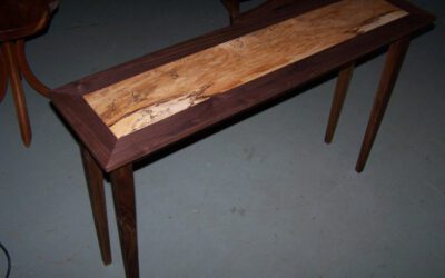 Spalted Maple and Black Walnut Hall/Sofa Table – $1250