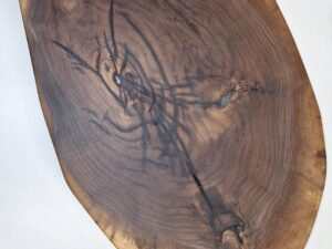 Black Walnut Oval Burl Lazy Susan