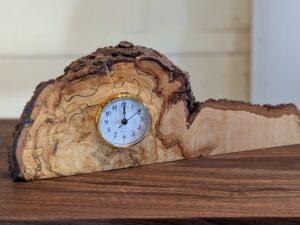 Spalted Maple Burl Clock